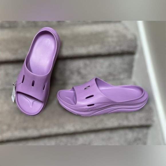 NEW Hoka Ora Recovery Unisex Slides 3 in Lilac Purple - Men’s 14/Women’s 16 - Picture 1 of 8